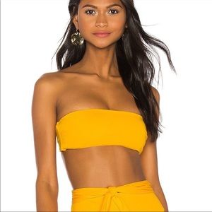 NWT Mara Hoffman Abigail Swim Top / Yellow / XS